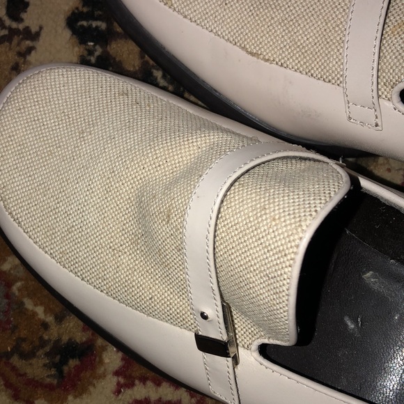 Aerosoles Beige Leather and canvas shoes size 10 please read description. - Picture 6 of 10